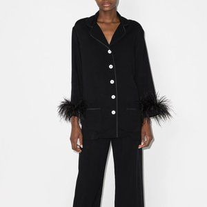 The Sleeper Feather Detail Pajama Set